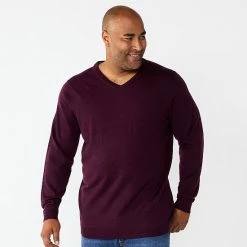 Big & Tall Apt. 9® V-Neck Sweater Mineral Black -Apt. 9 Sales Store unnamed file 596