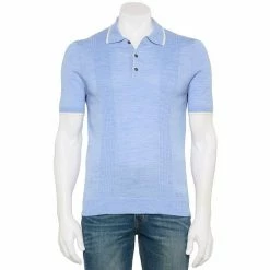 Men's Apt. 9® Ribbed Sweater Polo Olive Pesto Heather