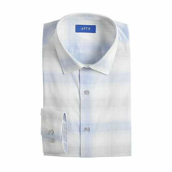 Men's Apt. 9® Premier Flex Regular-Fit Spread-Collar Dress Shirt Light Blue 7 Men's Apt. 9® Premier Flex Regular-Fit Spread-Collar Dress Shirt Light Blue - Image 5