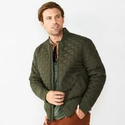 Men's Apt. 9® Quilted Bomber Jacket Mineral Black -Apt. 9 Sales Store unnamed file 622