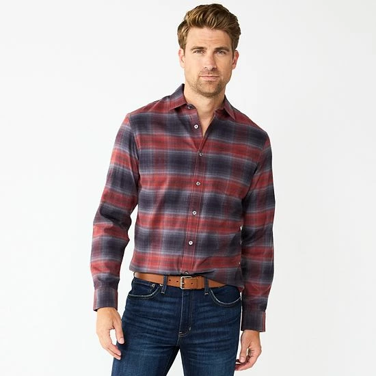 Men's Apt. 9® Slim Untucked-Fit Flannel Shirt Khaki Suede Men's Apt. 9® Slim Untucked-Fit Flannel Shirt Khaki Suede -Apt. 9 Sales Store unnamed file 648