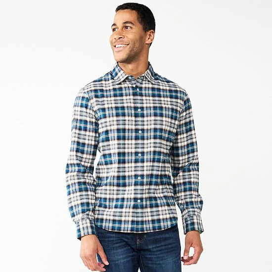 Men's Apt. 9® Slim Untucked-Fit Flannel Shirt Khaki Suede Men's Apt. 9® Slim Untucked-Fit Flannel Shirt Khaki Suede -Apt. 9 Sales Store unnamed file 650