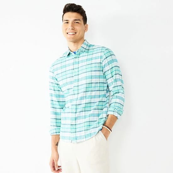 Men's Apt. 9® Slim Untucked-Fit Flannel Shirt Khaki Suede Men's Apt. 9® Slim Untucked-Fit Flannel Shirt Khaki Suede -Apt. 9 Sales Store unnamed file 652