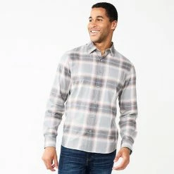 Men's Apt. 9® Slim Untucked-Fit Flannel Shirt Khaki Suede 12 Men's Apt. 9® Slim Untucked-Fit Flannel Shirt Khaki Suede -Apt. 9 Sales Store unnamed file 654