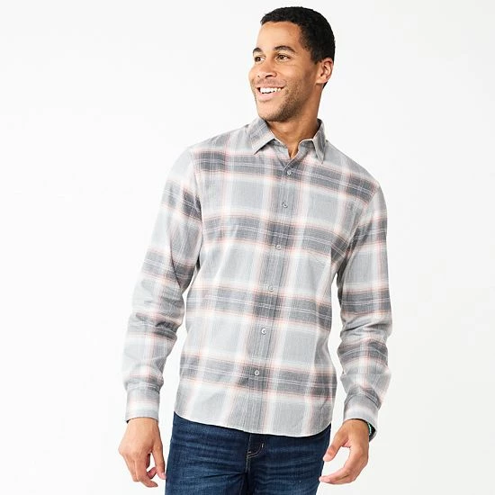 Men's Apt. 9® Slim Untucked-Fit Flannel Shirt Khaki Suede Men's Apt. 9® Slim Untucked-Fit Flannel Shirt Khaki Suede -Apt. 9 Sales Store unnamed file 654