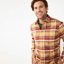 Men's Apt. 9® Slim Untucked-Fit Flannel Shirt Khaki Suede 16 Men's Apt. 9® Slim Untucked-Fit Flannel Shirt Khaki Suede -Apt. 9 Sales Store unnamed file 658