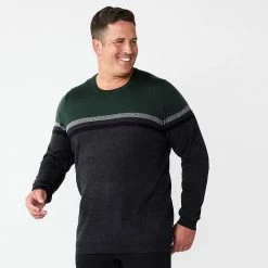 Big & Tall Apt. 9® Colorblock Crewneck Sweater White Navy Berry -Apt. 9 Sales Store unnamed file 687