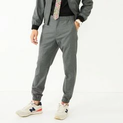Men's Apt. 9® Premier Flex Jogger Suit Pants Light Gray Windowpane -Apt. 9 Sales Store unnamed file 702