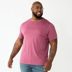 Big & Tall Apt. 9® Core Solid Crewneck Tee Plum -Apt. 9 Sales Store unnamed file 721
