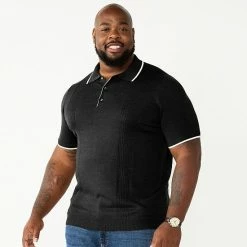 Big & Tall Apt. 9® Tipped Polo Sweater Autumn Gold Heather -Apt. 9 Sales Store unnamed file 768