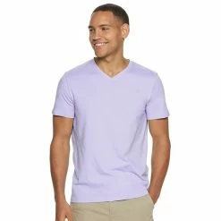 Big & Tall Apt. 9® Core Solid V-Neck Tee Orchid Glamour -Apt. 9 Sales Store unnamed file 869