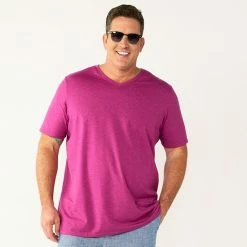 Big & Tall Apt. 9® Core Solid V-Neck Tee Orchid Glamour -Apt. 9 Sales Store unnamed file 873