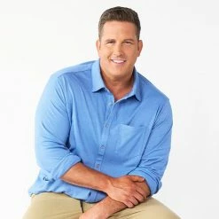 Big & Tall Apt. 9® Knit Button-Down Shirt Dark Gray -Apt. 9 Sales Store unnamed file 941