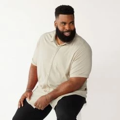 Big & Tall Apt. 9® Comfort-Knit Slim-Fit Untucked Shirt Purple -Apt. 9 Sales Store unnamed file 978